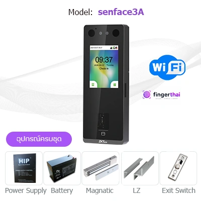 เครื่องทาบบัตรเปิดประตู ZKteco senface 3a  Access Control