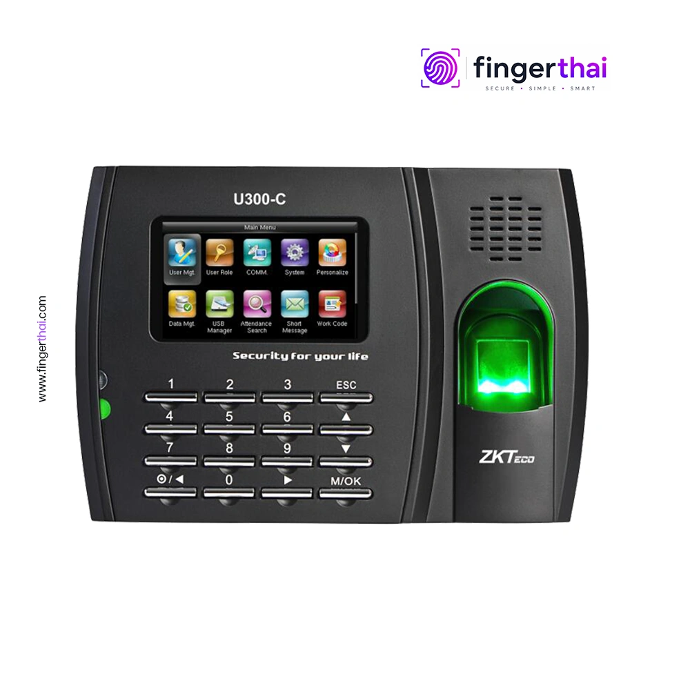 เครื่องสแกนลายนิ้วมือลงเวลาทำงาน ZKTeco U300-C (Fingerprint Time Attendance System)