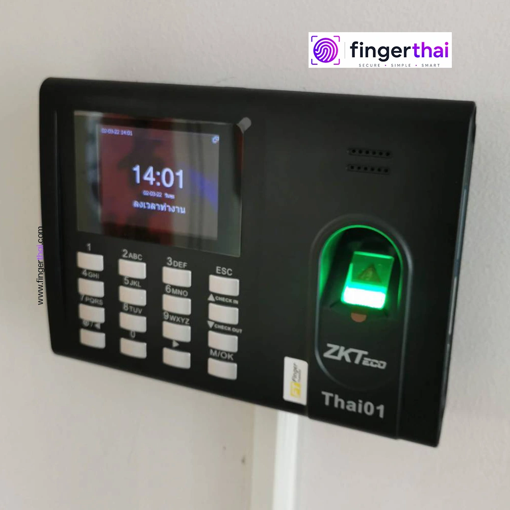 เครื่องสแกนลายนิ้วมือลงเวลาทำงาน ZKThai01 (Fingerprint Time Attendance System)