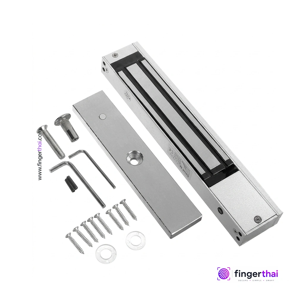Magnetic Lock 600P กลอนไฟฟ้าแม่เหล็กแรงดูด 600 ปอนด์ สำหรับระบบ Access Control เครื่องสแกนลายนิ้วมือ อุปกรณ์เสริม Accessories  Access Control